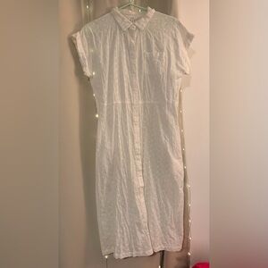 White Button-Up Dress